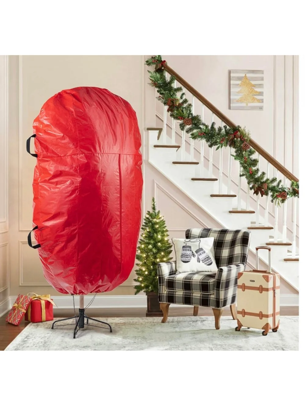 NEW ZOBER Upright Christmas Tree Storage Bag With Drawstring Hem Fits 9 Ft